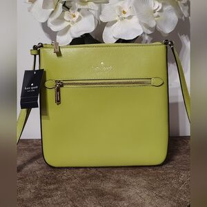 Kate Spade New York Sadie North South Crossbody Bag Color Fern Moss Green NWT